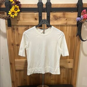 Talbots White Short Sleeve Women's Tee